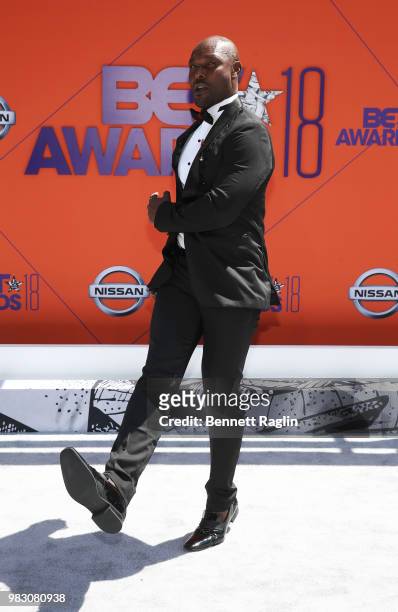 Jimmy Jean-Louis attends the 2018 BET Awards at Microsoft Theater on June 24, 2018 in Los Angeles, California.