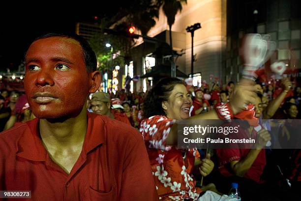 Thousands of Red shirt supporters of former PM Thaksin Shinawatra defy the government for a fifth day by taking over the streets of the city's main...