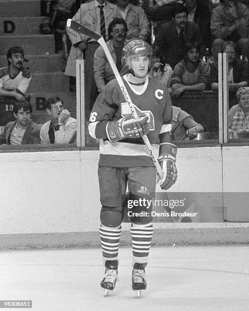 Mario Lemieux of the Laval Voisins of the QMJHL skates in the early 1980's at the Montreal Forum in Montreal, Quebec, Canada.