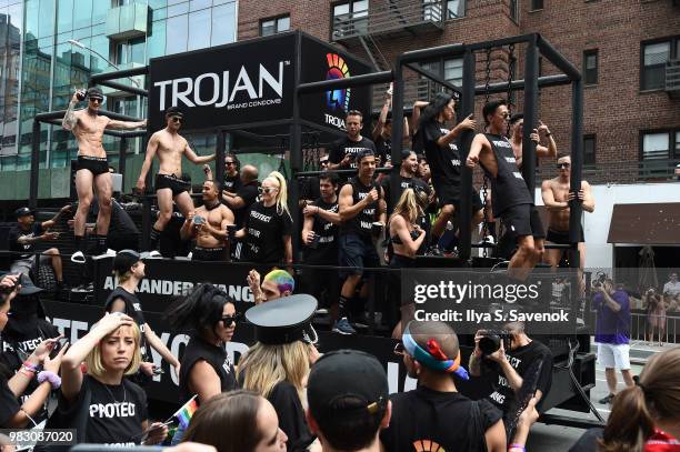 Alexander Wang joins Trojan Condoms to celebrate their Protect Your Wang collaboration, supporing LGBTQ-inclusive sexual health programs, at the NYC...