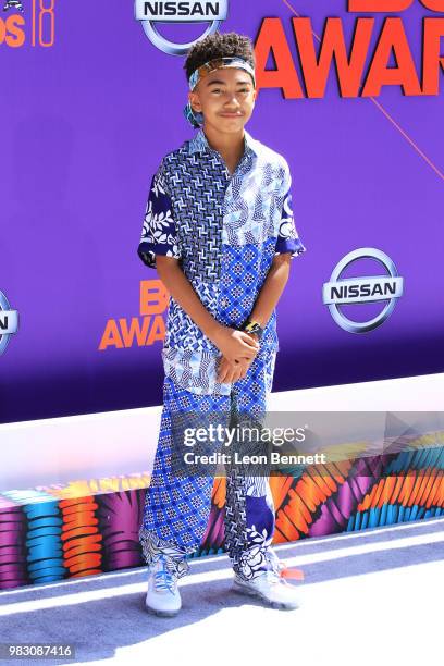 Miles Brown attends the 2018 BET Awards at Microsoft Theater on June 24, 2018 in Los Angeles, California.