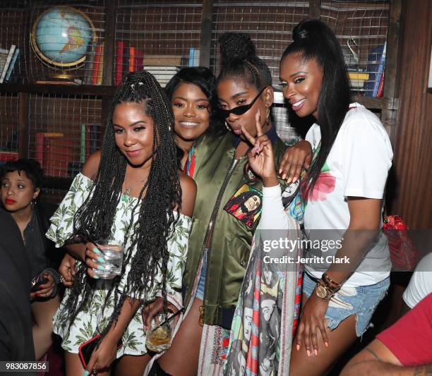 Angela Yee, Karen Civil, Sevyn Streeter and Jennifer Williams attend IGA X BET Awards Party 2018 on June 23, 2018 in Los Angeles, California.