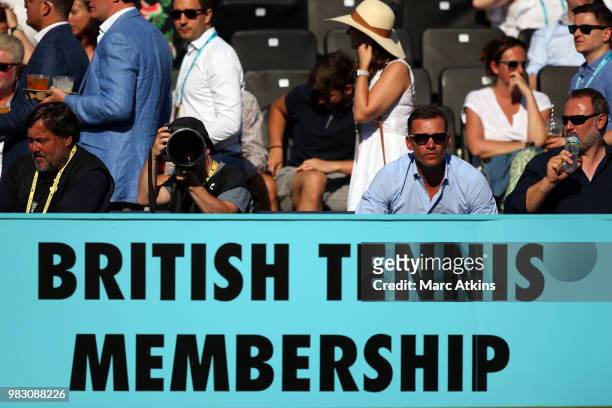Former footballer Andriy Shevchenko looks on during Day 7 of the Fever-Tree Championships at Queens Club on June 24, 2018 in London, United Kingdom.