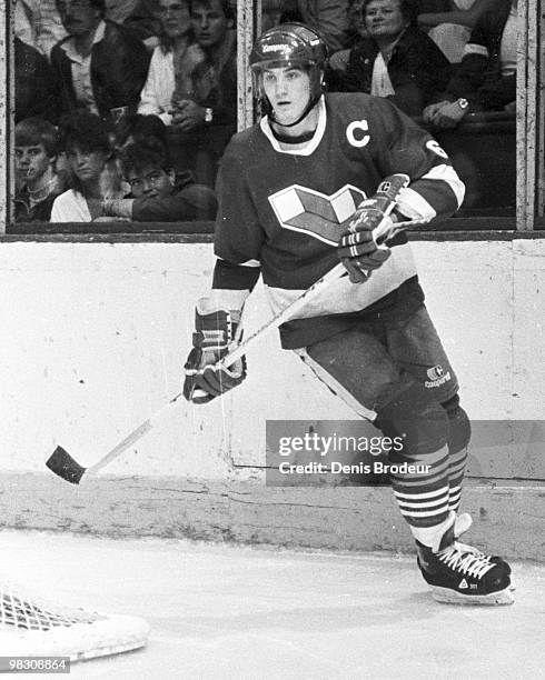 Mario Lemieux of the Laval Voisins of the QMJHL skates in the early 1980's at the Montreal Forum in Montreal, Quebec, Canada.