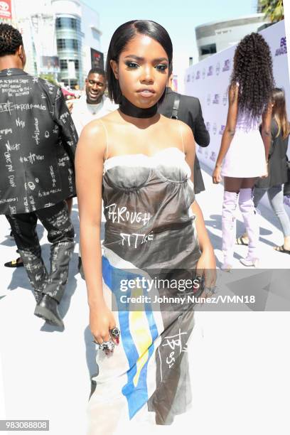 Ryan Destiny attends the 2018 BET Awards at Microsoft Theater on June 24, 2018 in Los Angeles, California.