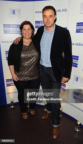 Katy Brand and Jamie Theakston attend Sony Radio Academy Awards - Nominations Launch on April 7, 2010 in London, England.