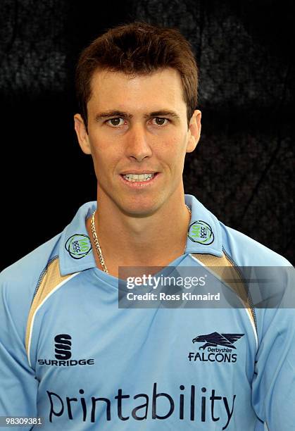 Wayne Madsen of Derbyshire during the Derbyshire Cricket Club photo call at the County Ground on April 7, 2010 in Derby, England.