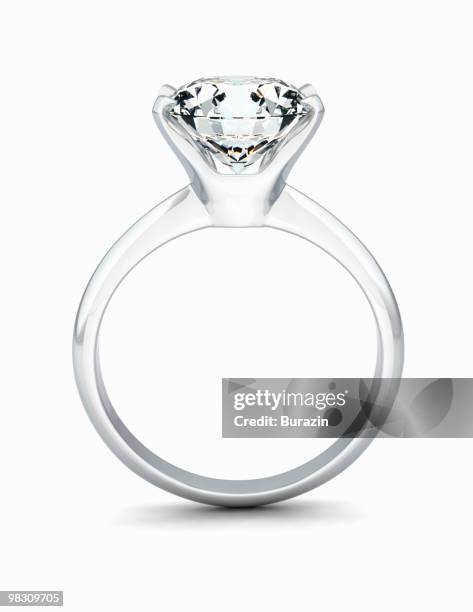 diamond ring - silver ring stock pictures, royalty-free photos & images