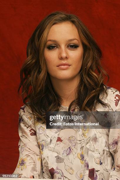 Leighton Meester at the Waldorf Astoria Hotel in New York City, New York on October 4, 2008. Reproduction by American tabloids is absolutely...