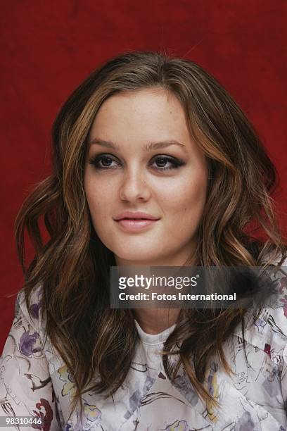Leighton Meester at the Waldorf Astoria Hotel in New York City, New York on October 4, 2008. Reproduction by American tabloids is absolutely...