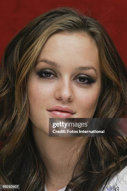 Leighton Meester at the Waldorf Astoria Hotel in New York City, New York on October 4, 2008. Reproduction by American tabloids is absolutely...