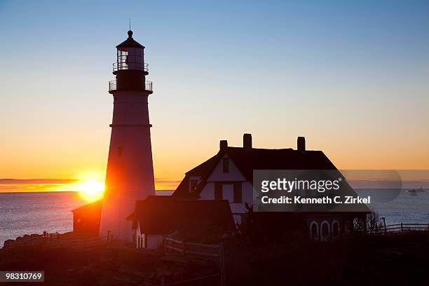 portland head sunrise - kenneth c zirkel stock pictures, royalty-free photos & images