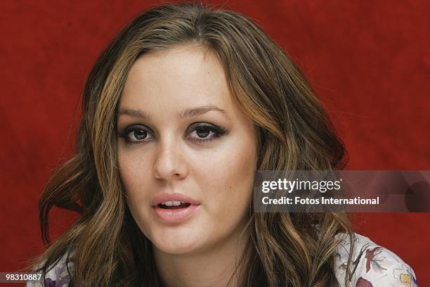 Leighton Meester at the Waldorf Astoria Hotel in New York City, New York on October 4, 2008. Reproduction by American tabloids is absolutely...