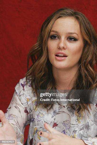 Leighton Meester at the Waldorf Astoria Hotel in New York City, New York on October 4, 2008. Reproduction by American tabloids is absolutely...