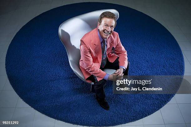 Wink Martindale, classic game show host of "Tic-Tac-Dough," is photographed at Game Show Network's Santa Monica headquarters for the Los Angeles...