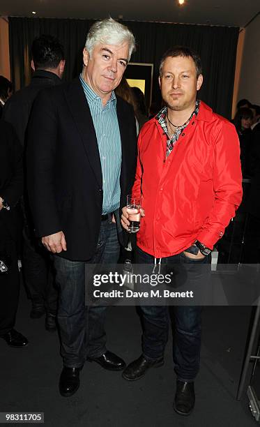Tim Blanks and Jeff Lounds attend the launch party of the new Byredo fragrance 'La Tulipe' during the Byredo La Tulipe pop-up shop opening on April...