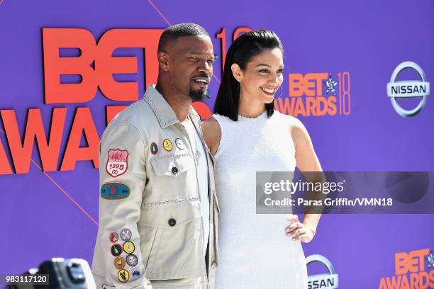 Jamie Foxx and Corinne Foxx attend the 2018 BET Awards at Microsoft Theater on June 24, 2018 in Los Angeles, California.