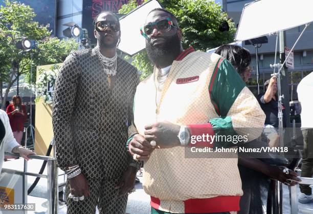 Chainz and Rick Ross attend the 2018 BET Awards at Microsoft Theater on June 24, 2018 in Los Angeles, California.