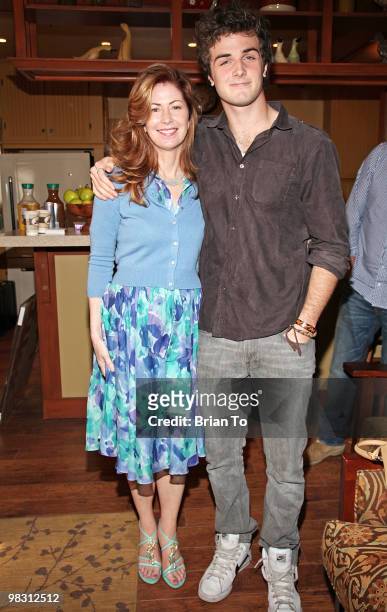Dana Delany and Beau Mirchoff attend "Child Hunger Ends Here" neighborhood celebrity rally on Wisteria Lane at NBC Universal lot on April 7, 2010 in...