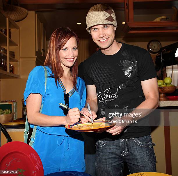 Amy Paffrath and Andrew Seeley attend "Child Hunger Ends Here" neighborhood celebrity rally on Wisteria Lane at NBC Universal lot on April 7, 2010 in...