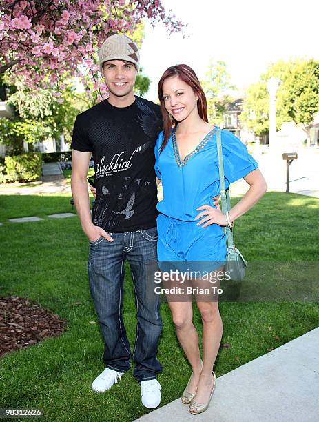 Amy Paffrath and Andrew Seeley attend "Child Hunger Ends Here" neighborhood celebrity rally on Wisteria Lane at NBC Universal lot on April 7, 2010 in...