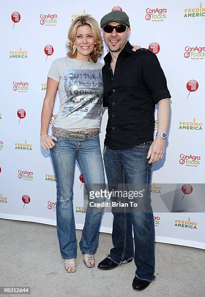 McKenzie Westmore and singer Seven Williams attend "Child Hunger Ends Here" neighborhood celebrity rally on Wisteria Lane at NBC Universal lot on...