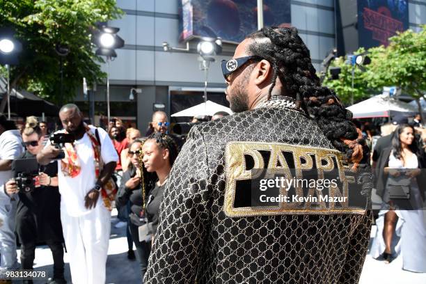 Chainz, fashion and hair detail, attends the 2018 BET Awards at Microsoft Theater on June 24, 2018 in Los Angeles, California.