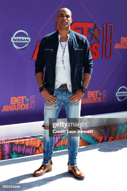 Boris Kodjoe attends the 2018 BET Awards at Microsoft Theater on June 24, 2018 in Los Angeles, California.