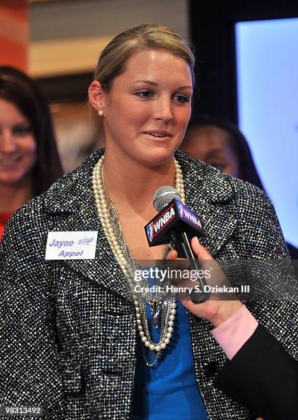 Jayne Appel of Stanford attends the 2010 WNBA Draft celebration at the NBA Store on April 7, 2010 in New York City.
