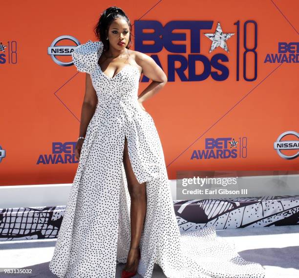 Remy Ma attends the 2018 BET Awards at Microsoft Theater on June 24, 2018 in Los Angeles, California.