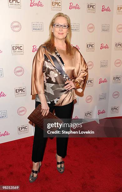 Actress Meryl Streep attends the White House Project's 2010 Epic Awards gala at the IAC Building on April 7, 2010 in New York City.