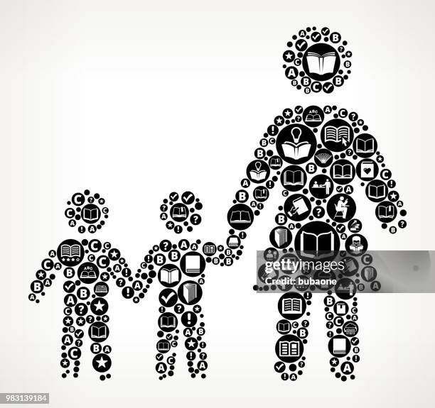 family books and reading icon pattern background - kid computer white background stock illustrations