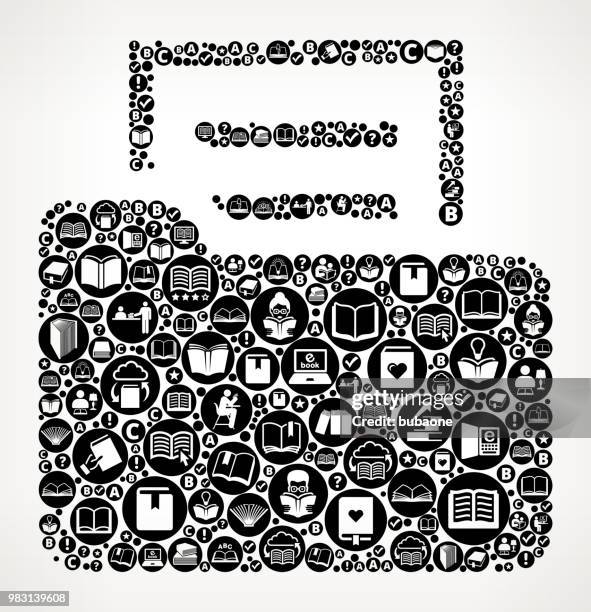 folder & document books and reading icon pattern background - naval oranges stock illustrations