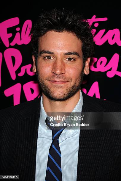 Director Josh Radnor attend the Gen Art Film Festival premiere of "Happythankyoumoreplease" at Ziegfeld Theatre on April 7, 2010 in New York City.