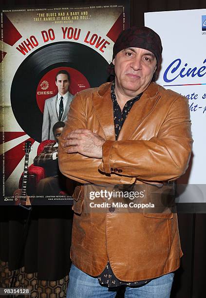 Musician/actor Steven Van Zandt attends the "Who Do You Love" New York premiere at the Tribeca Grand Screening Room on April 7, 2010 in New York City.