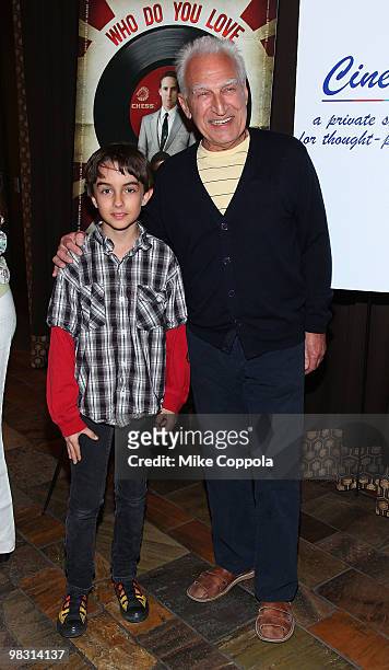 Actor Tendal Mann and Marshall Chess attend the "Who Do You Love" New York premiere at the Tribeca Grand Screening Room on April 7, 2010 in New York...