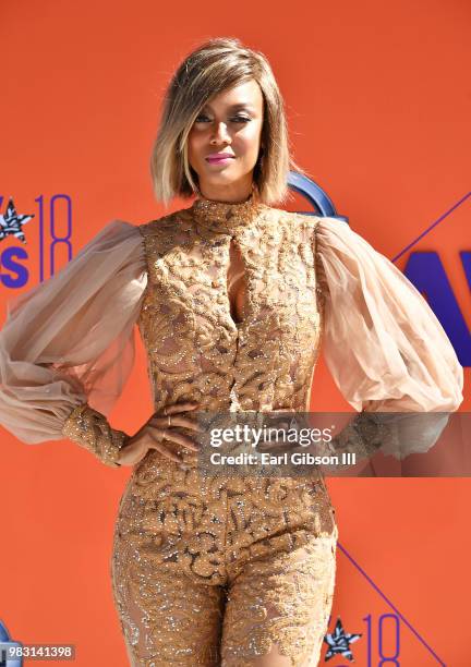 Tyra Banks attends the 2018 BET Awards at Microsoft Theater on June 24, 2018 in Los Angeles, California.