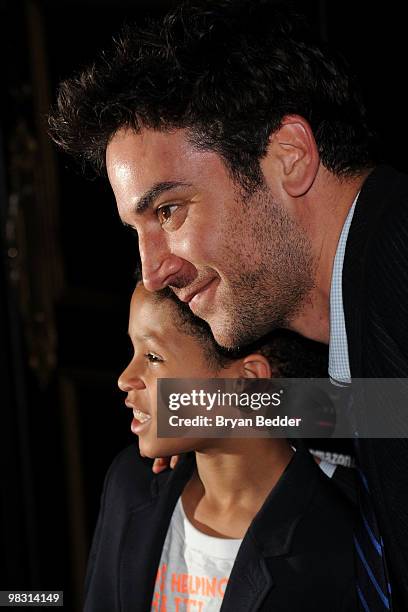 Actor Michael Algieri and director Josh Radnor attend the Gen Art Film Festival premiere of ''Happythankyoumoreplease'' at Ziegfeld Theatre on April...