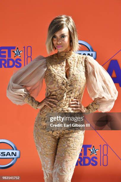 Tyra Banks attends the 2018 BET Awards at Microsoft Theater on June 24, 2018 in Los Angeles, California.