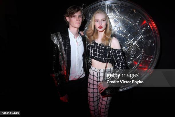 Model Leah Rodl attends the Balmain after party as part of Paris Fashion Week on June 24, 2018 in Paris, France.