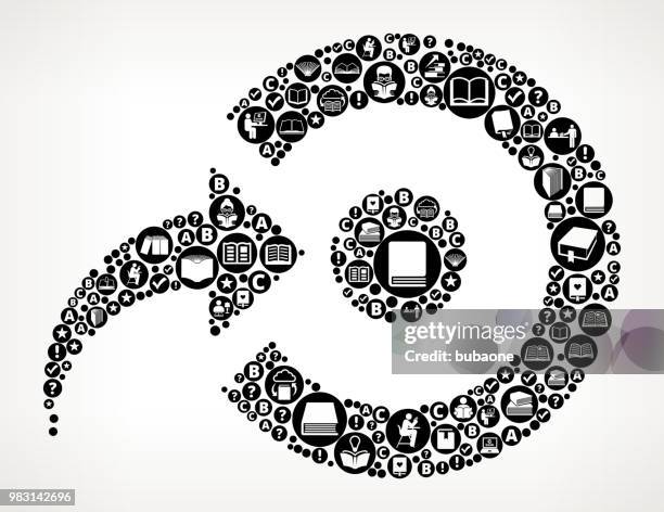 target books and reading icon pattern background - naval oranges stock illustrations
