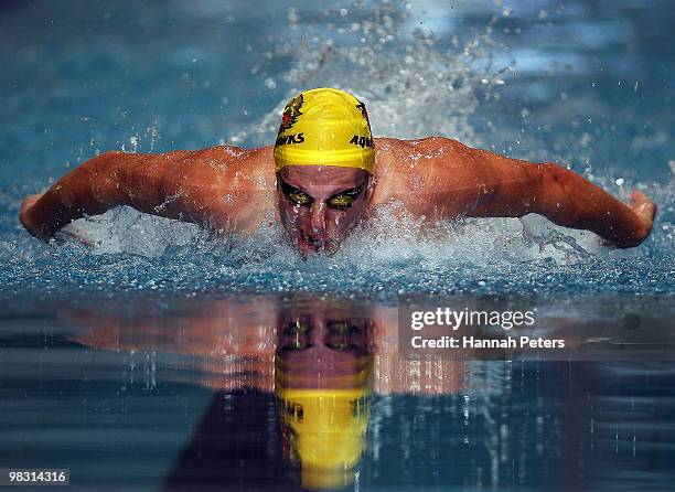 Blair Jacobs competes in the Men's 200m Individual Medley during day four of the New Zealand Open Swimming Championships at West Wave Aquatic Centre...