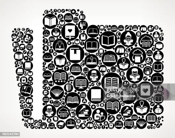 folder books and reading icon pattern background - naval oranges stock illustrations