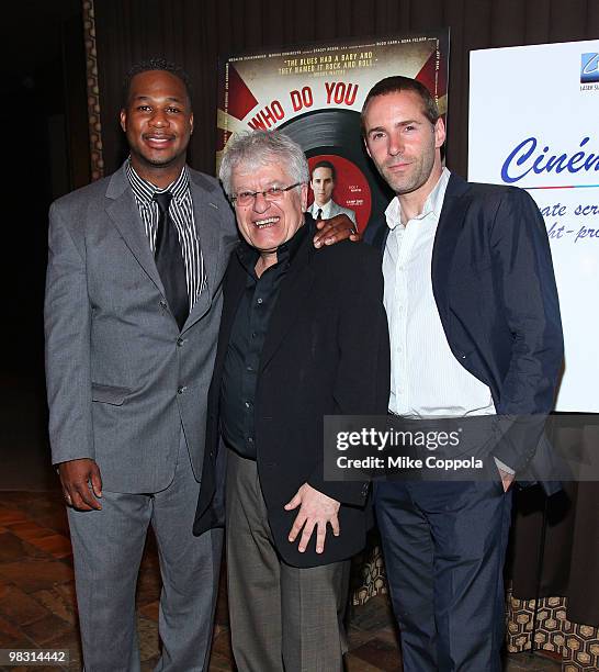 Musician/actor Robert Randolph, director Jerry Zaks, and actor Alessandro Nivola attend the "Who Do You Love" New York premiere at the Tribeca Grand...
