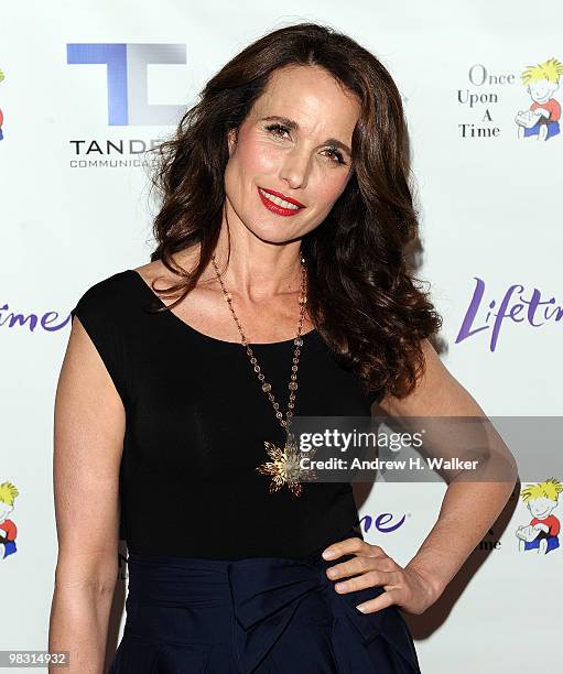 Actress Andie MacDowell attends the screening of the Lifetime Original Movie "Patricia Cornwell's The Front" at Hearst Tower on April 7, 2010 in New...