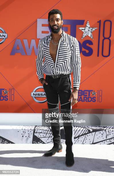 Camryn Howard attends the 2018 BET Awards at Microsoft Theater on June 24, 2018 in Los Angeles, California.