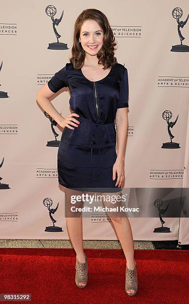 Actress Alison Brie attends the Television Academy's Diversity Committee Presents Night School With "Community" at Leonard H. Goldenson Theatre on...