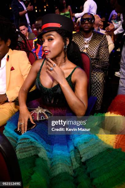 Janelle Monae attends the 2018 BET Awards at Microsoft Theater on June 24, 2018 in Los Angeles, California.