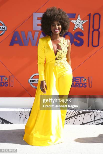 Amara La Negra attends the 2018 BET Awards at Microsoft Theater on June 24, 2018 in Los Angeles, California.