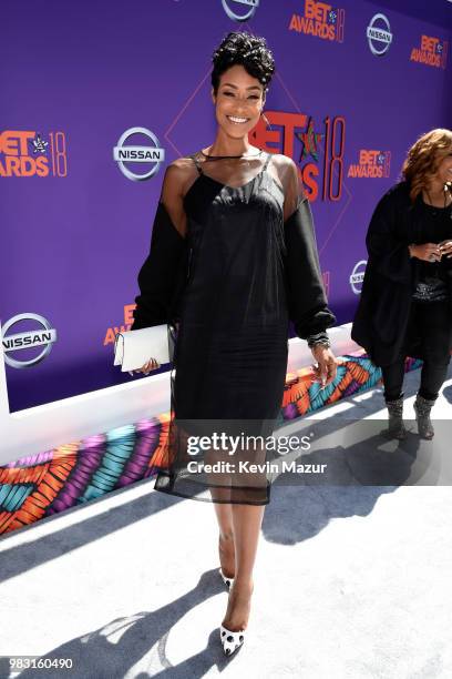 Tami Roman attends the 2018 BET Awards at Microsoft Theater on June 24, 2018 in Los Angeles, California.